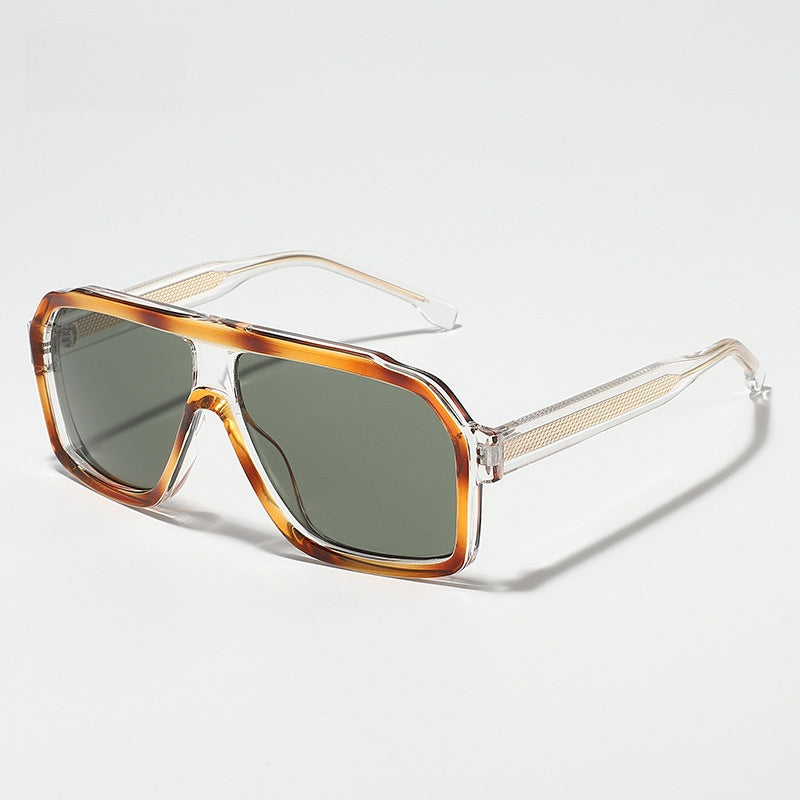 Pilot-Style TR Acetate Sunglasses with UV400 Protection