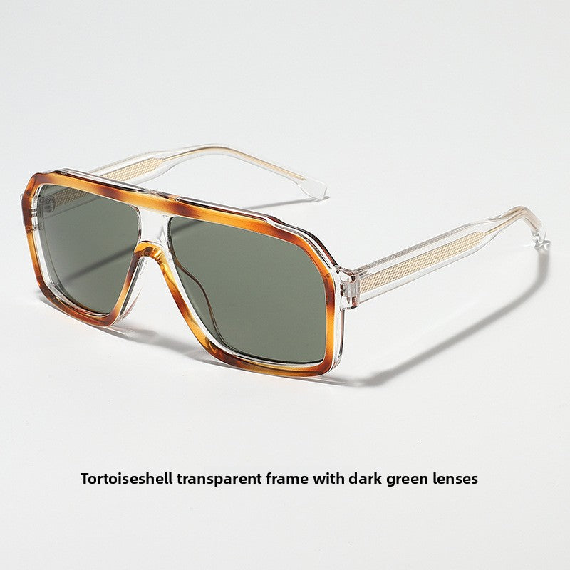 Pilot-Style TR Acetate Sunglasses with UV400 Protection